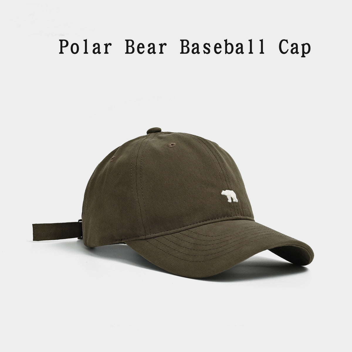 Polar Bear Embroidered Cap