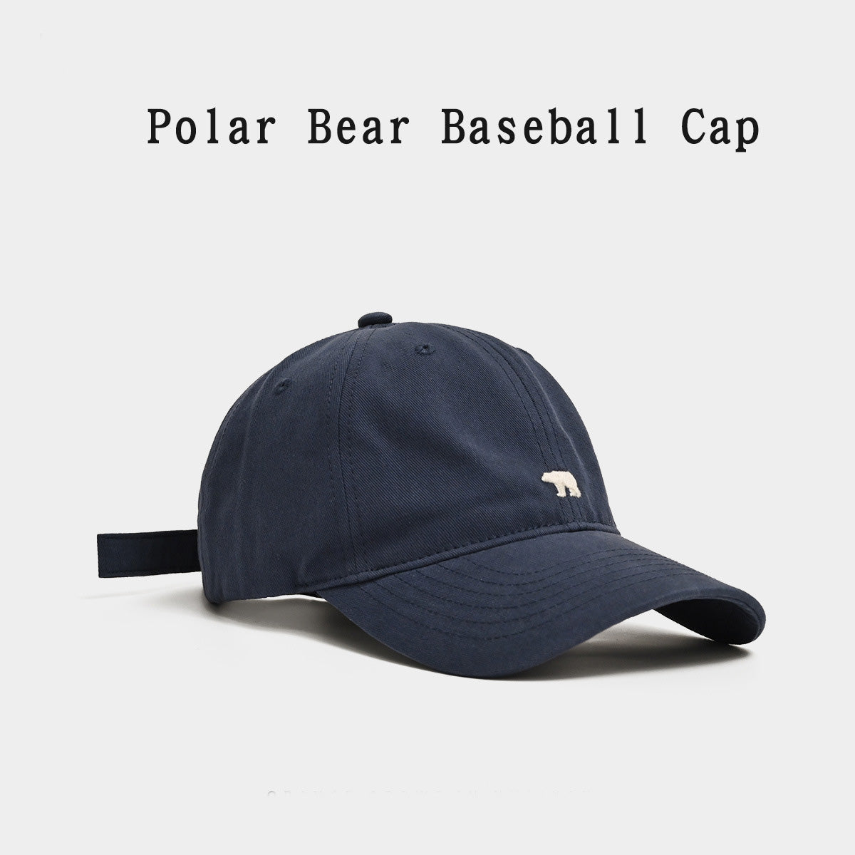 Polar Bear Embroidered Cap