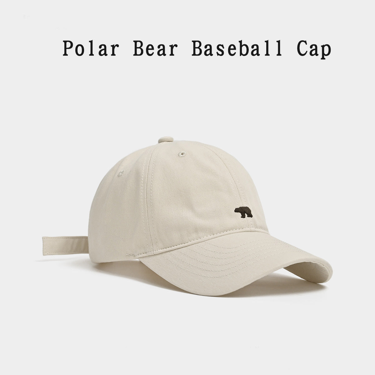 Polar Bear Embroidered Cap